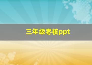 三年级枣核ppt