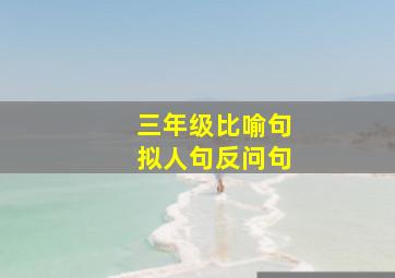 三年级比喻句拟人句反问句