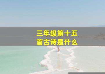 三年级第十五首古诗是什么