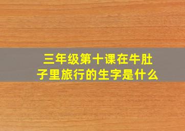 三年级第十课在牛肚子里旅行的生字是什么