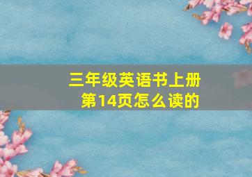 三年级英语书上册第14页怎么读的