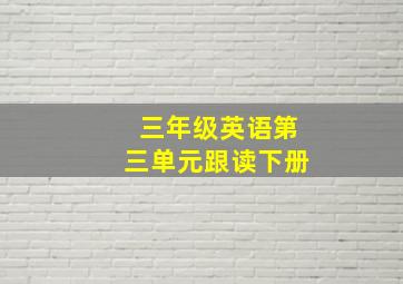 三年级英语第三单元跟读下册