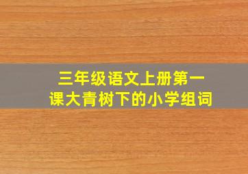 三年级语文上册第一课大青树下的小学组词