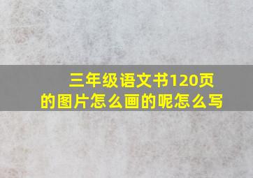 三年级语文书120页的图片怎么画的呢怎么写