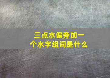 三点水偏旁加一个水字组词是什么