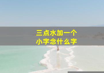 三点水加一个小字念什么字