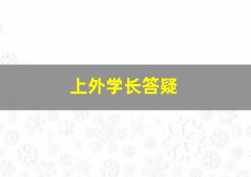 上外学长答疑