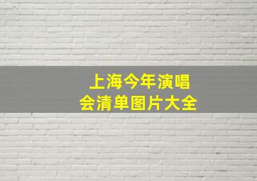 上海今年演唱会清单图片大全