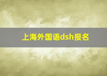 上海外国语dsh报名