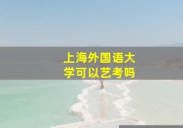 上海外国语大学可以艺考吗