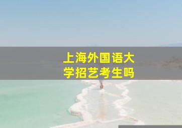 上海外国语大学招艺考生吗