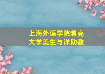 上海外语学院漂亮大学美生与洋助教