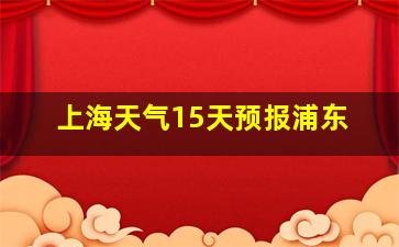 上海天气15天预报浦东