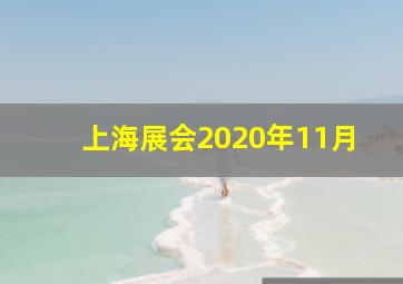 上海展会2020年11月