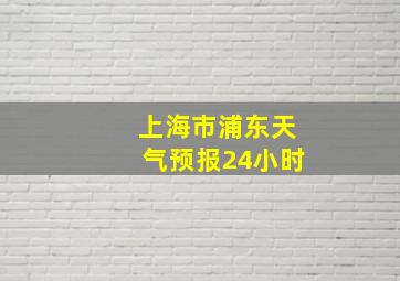 上海市浦东天气预报24小时