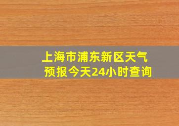 上海市浦东新区天气预报今天24小时查询