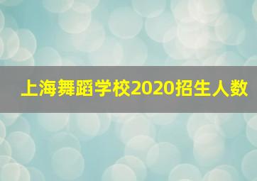 上海舞蹈学校2020招生人数