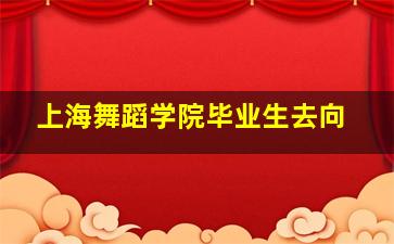 上海舞蹈学院毕业生去向