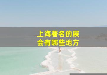 上海著名的展会有哪些地方