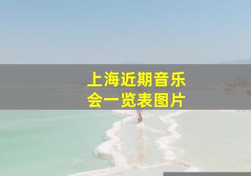 上海近期音乐会一览表图片