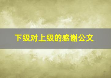 下级对上级的感谢公文