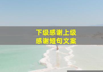 下级感谢上级感谢短句文案