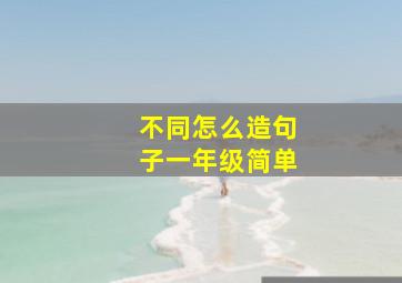 不同怎么造句子一年级简单