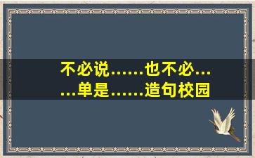 不必说......也不必......单是......造句校园100字