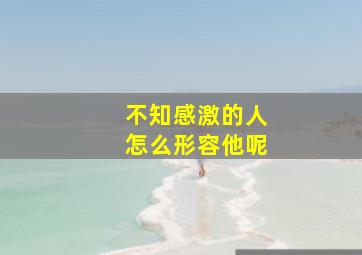 不知感激的人怎么形容他呢