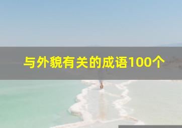 与外貌有关的成语100个