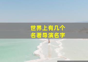 世界上有几个名著导演名字