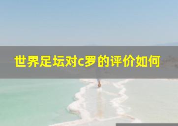 世界足坛对c罗的评价如何