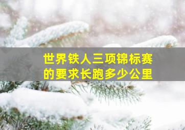 世界铁人三项锦标赛的要求长跑多少公里