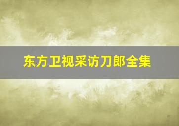 东方卫视采访刀郎全集