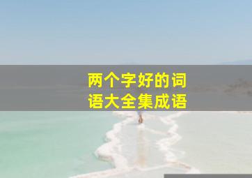 两个字好的词语大全集成语