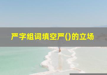 严字组词填空严()的立场