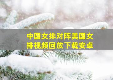 中国女排对阵美国女排视频回放下载安卓