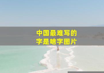 中国最难写的字是啥字图片