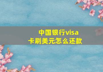 中国银行visa卡刷美元怎么还款