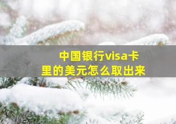 中国银行visa卡里的美元怎么取出来