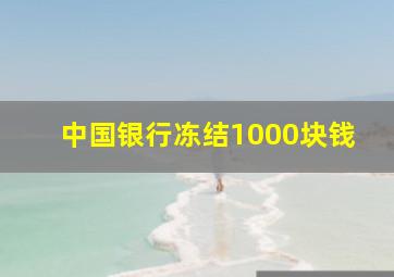 中国银行冻结1000块钱