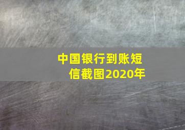 中国银行到账短信截图2020年