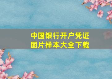 中国银行开户凭证图片样本大全下载