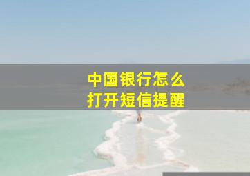 中国银行怎么打开短信提醒