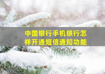 中国银行手机银行怎样开通短信通知功能