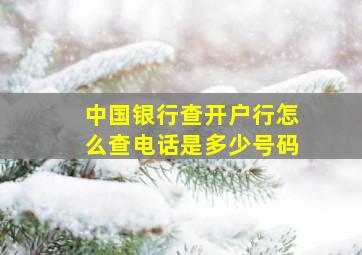 中国银行查开户行怎么查电话是多少号码