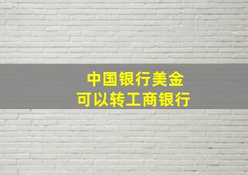 中国银行美金可以转工商银行