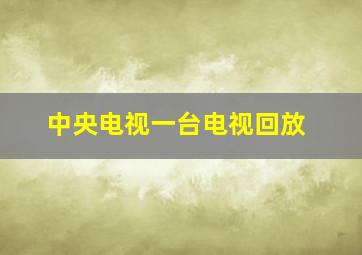 中央电视一台电视回放