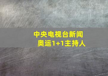 中央电视台新闻奥运1+1主持人