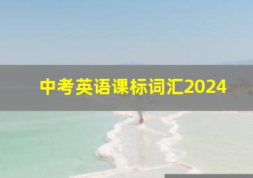 中考英语课标词汇2024